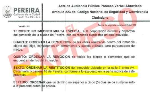 Club del Comercio de Pereira condenado a devolver calle que se apropió para parqueadero de sus socios 2 club del comercio de pereira condenado a devolver calle que se apropio para parqueadero de sus socios clubcomer12