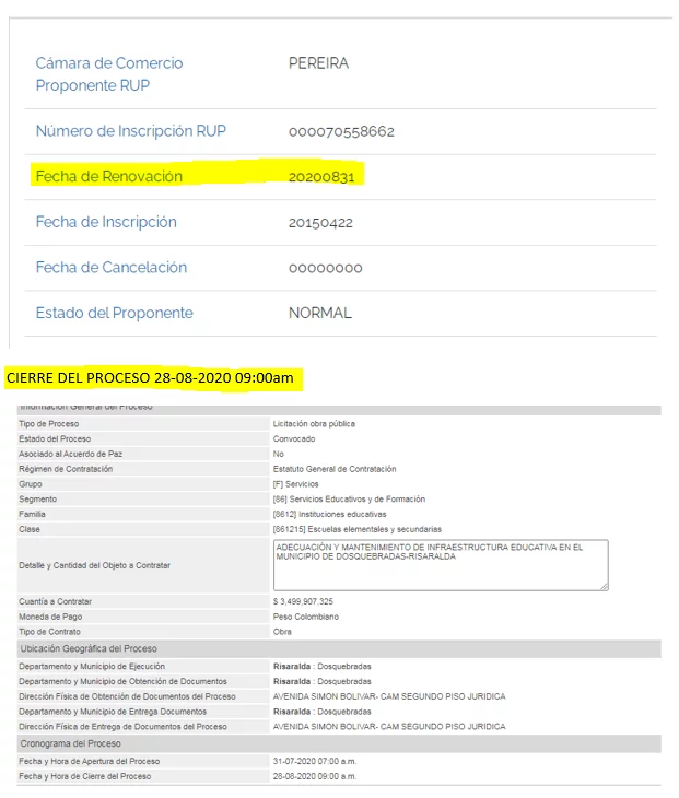 Adjudican licitación por $6.194 millones en Dosquebradas a pesar de graves irregularidades 4 adjudican licitacion por 6 194 millones en dosquebradas a pesar de graves irregularidades image 3