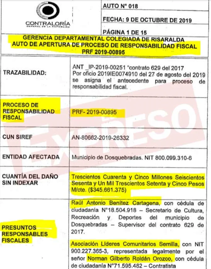 alcalde de balboa contrata 130 millones con fundacion semilla investigada por la fiscalia y contraloria image 2