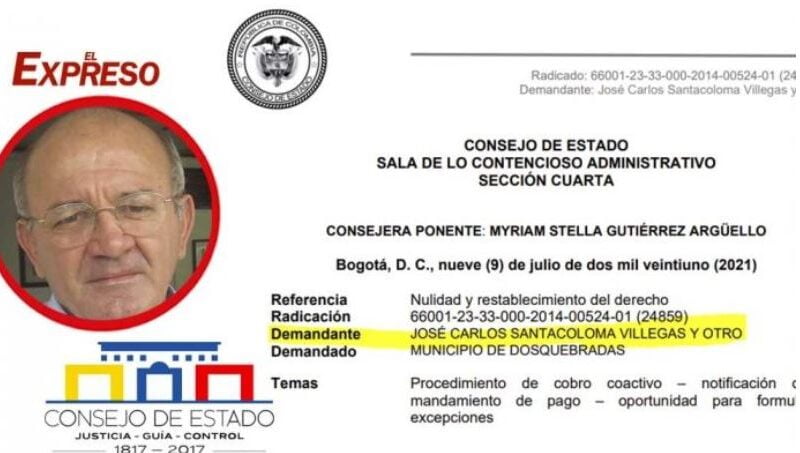 alcaldia de dosquebradas derrota a carlos santacoloma en el consejo de estado clpv53634243hjgf