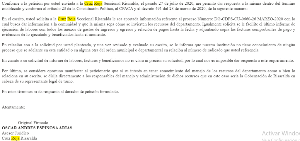 cruz roja niega informacion de un contrato de 5 520 millones con la gobernacion image 1