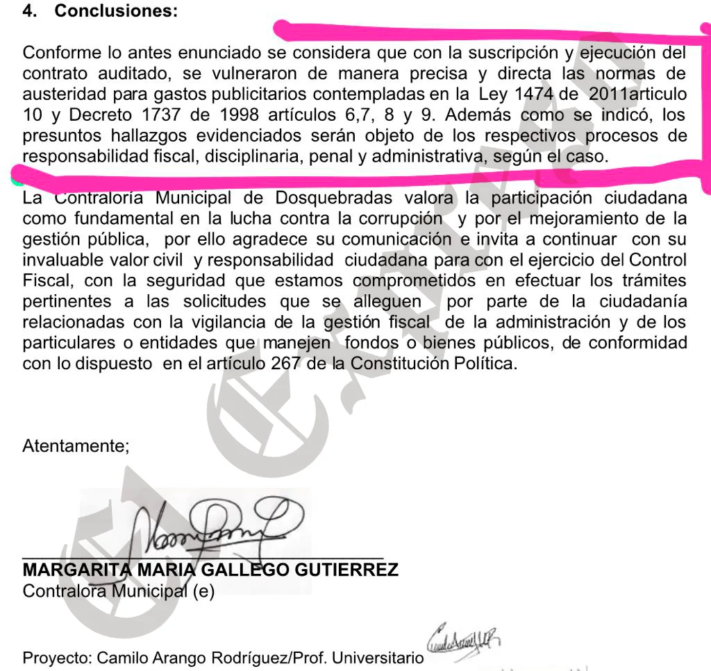 desaparecieron 422 millones en dosquebradas denunciamos lo comprobaron pero en fiscalia lo engavetaron image