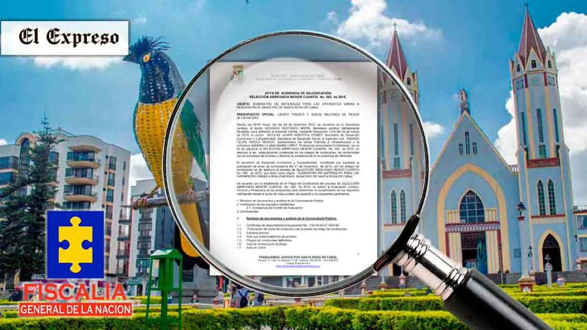 En Fiscalía contrato de 139 millones de Alcaldía de Santa Rosa de Cabal del año 2015 1 en fiscalia contrato de 139 millones de alcaldia de santa rosa de cabal del ano 2015 6c06531d9b204ba636bb