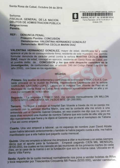 la concejala martha marin me pedia 100 000 mensuales me ponia a vender boletas y camisetas image