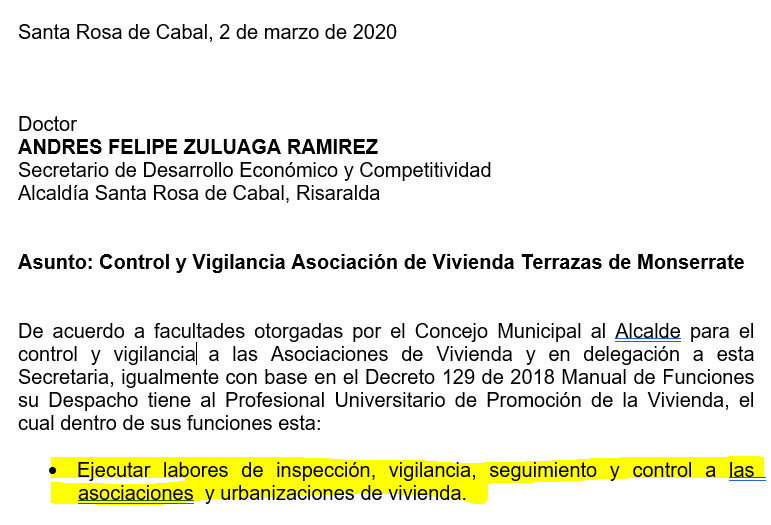 directivos de viviendas de monserrate y una denuncia por falsificacion de documentos image