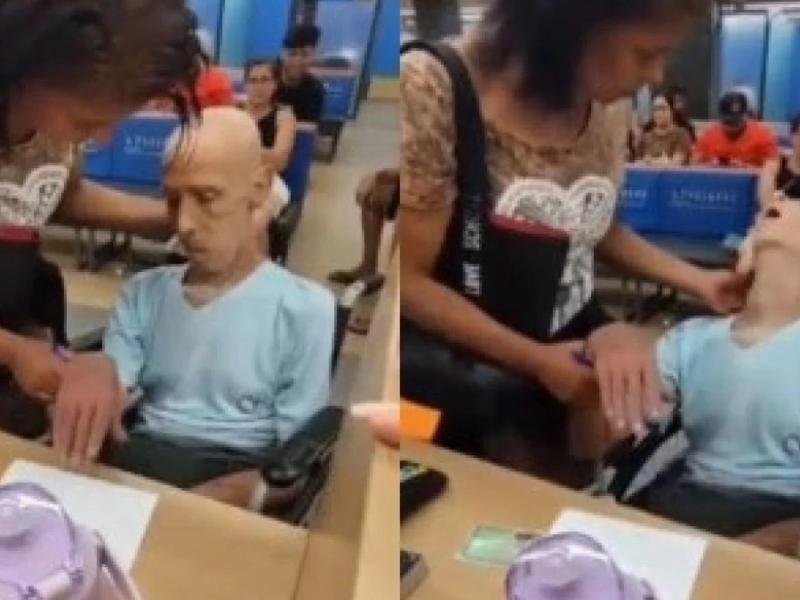 Mujer llevó el cadáver de un anciano a un banco para solicitar un préstamo