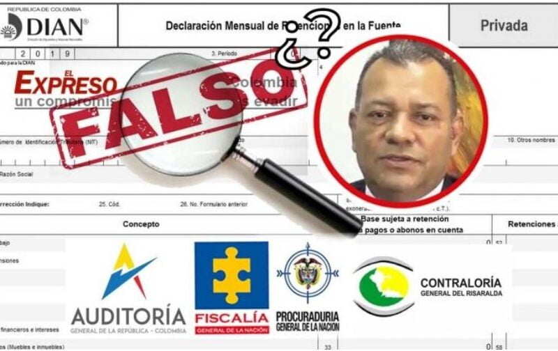 presunta falsedad en contraloria departamental por usar cedula de excontralor para declaraciones ante la dian clp132asd88nud12