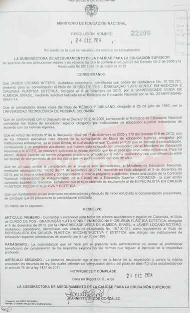 fiscalia imputa cargos a javier locano botero por operar con titulos falsos image