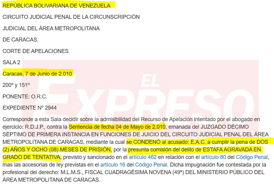 la relacion del procurador ernesto amezquita con hugo chavez image