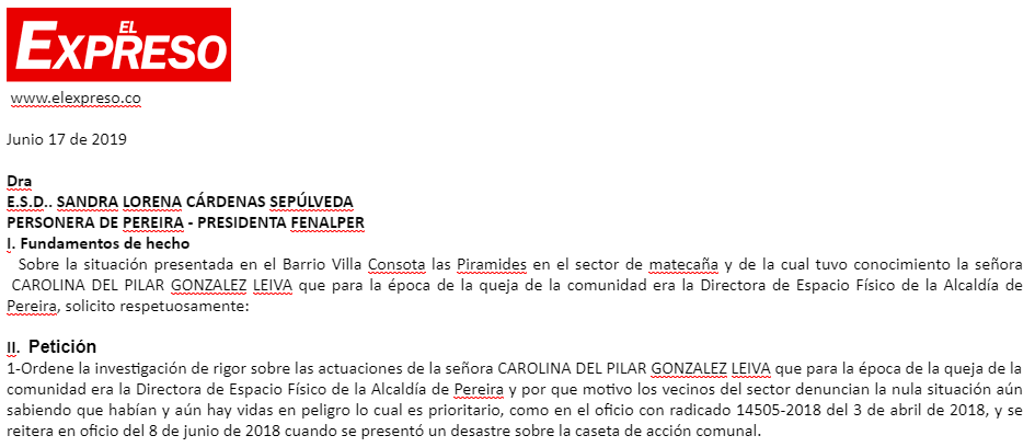 secretaria carolina del pilar villa consota esta en riesgo y hace un ano le estan avisando image 3