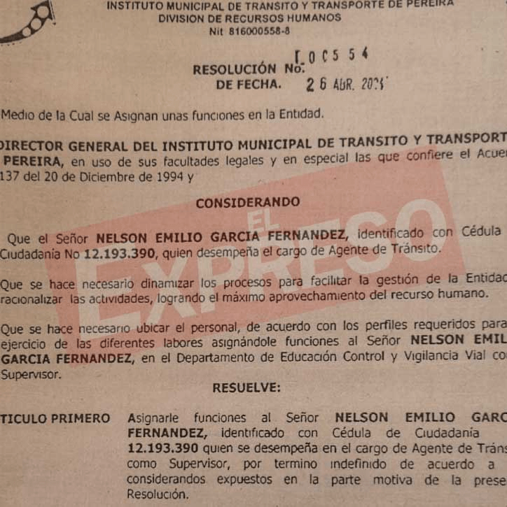 yerno de concejala judith giraldo nombrado en transito irregularmente image 1