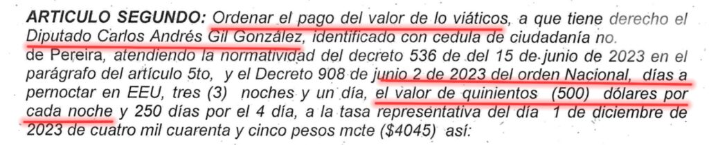 14 millones nos costo el paseo a washington del diputado carlos gil y que el mismo se autorizo screenshot 20240725 103022 samsung notes