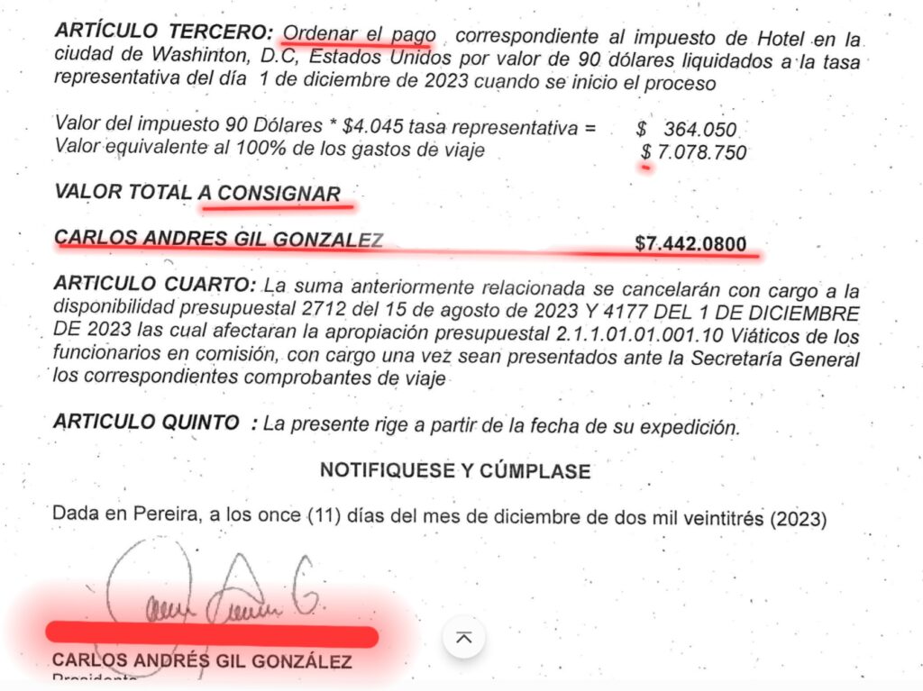 14 millones nos costo el paseo a washington del diputado carlos gil y que el mismo se autorizo screenshot 20240725 103210 samsung notes