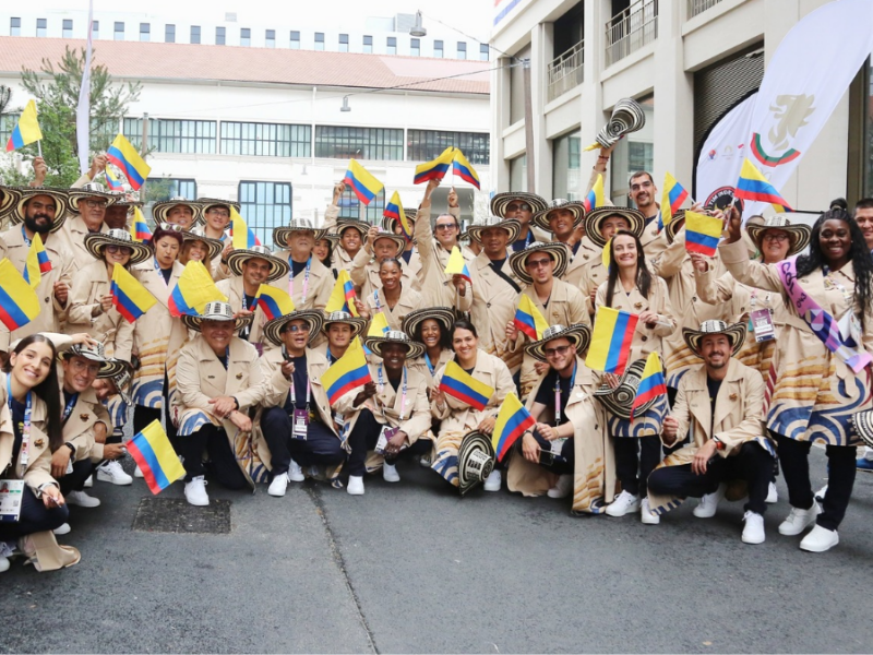 Así desfiló la delegación colombiana en la inauguración de los Juegos Olímpicos 2024
