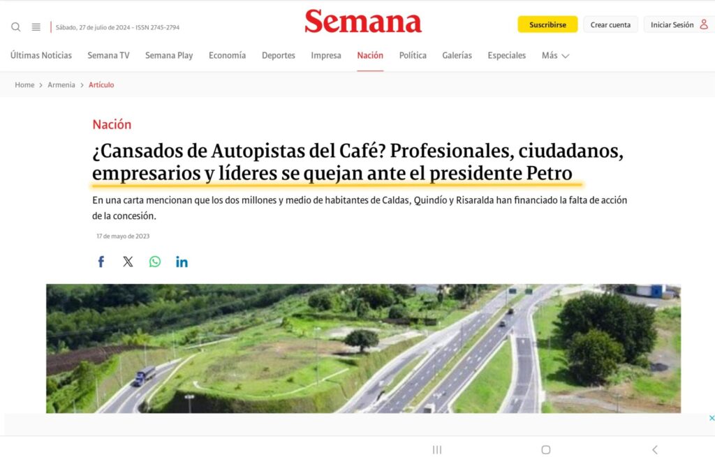 autopistas del cafe no ha incumplido dice mauricio vega pero si metieron 29 remiendos al contrato screenshot 20240727 104827 chrome