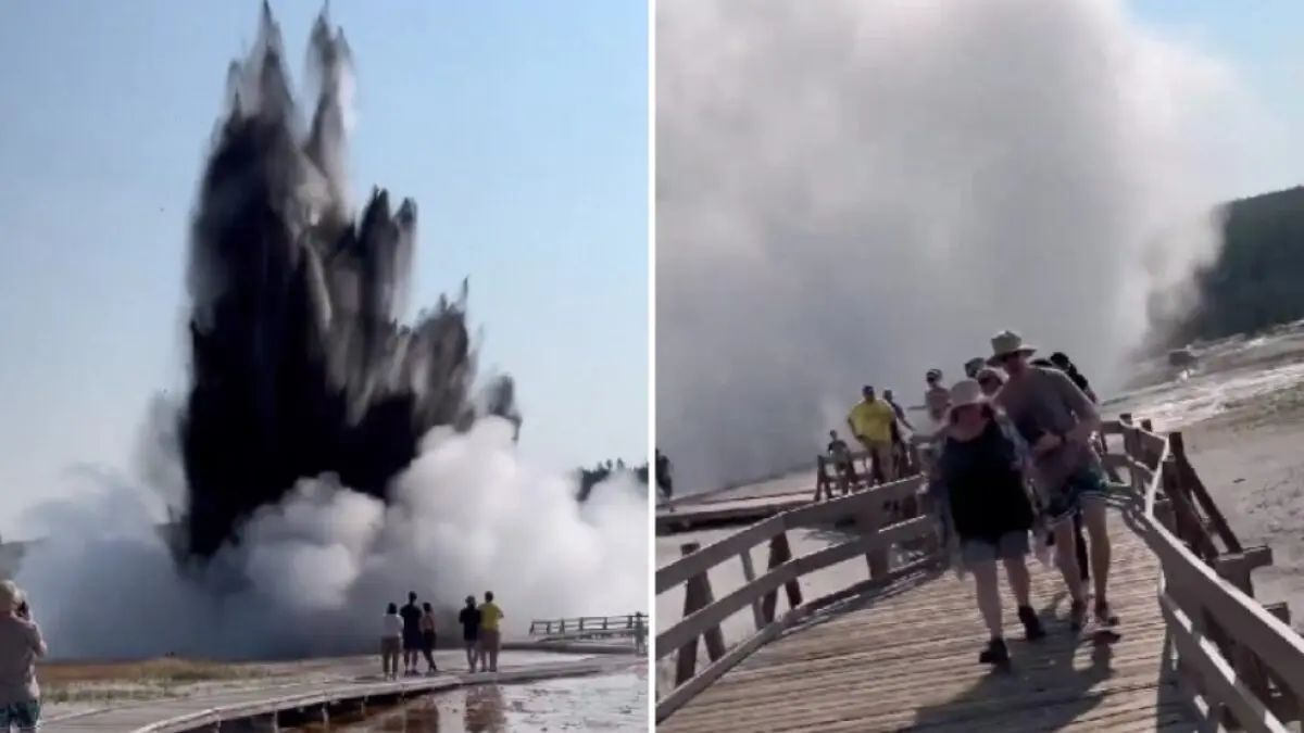 Impresionantes imágenes de una explosión Hidrotermal en Yellowstone