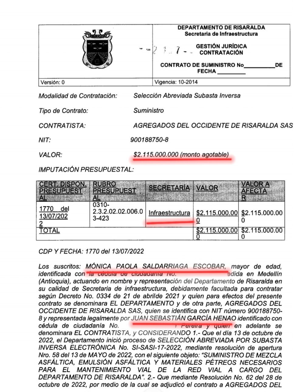 lo denunciamos y la contraloria detecto hallazgos en contratos por 68 mil millones del exgobernador tamayo pt 1 screenshot 20240818 110627 samsung notes edited