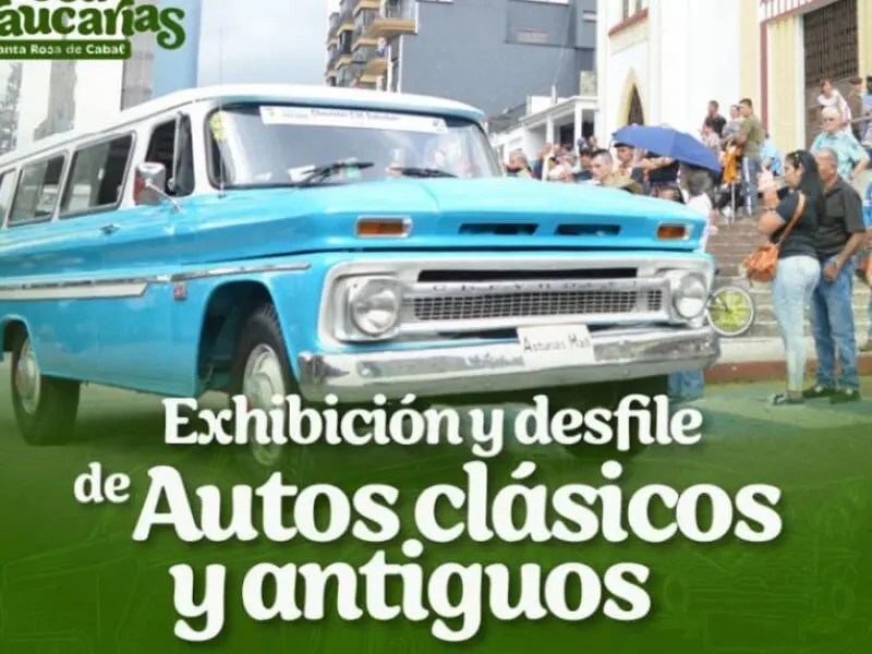 Revive la historia: Gran Desfile de Autos Clásicos y Antiguos en las Fiestas de las Araucarias de Santa Rosa de Cabal