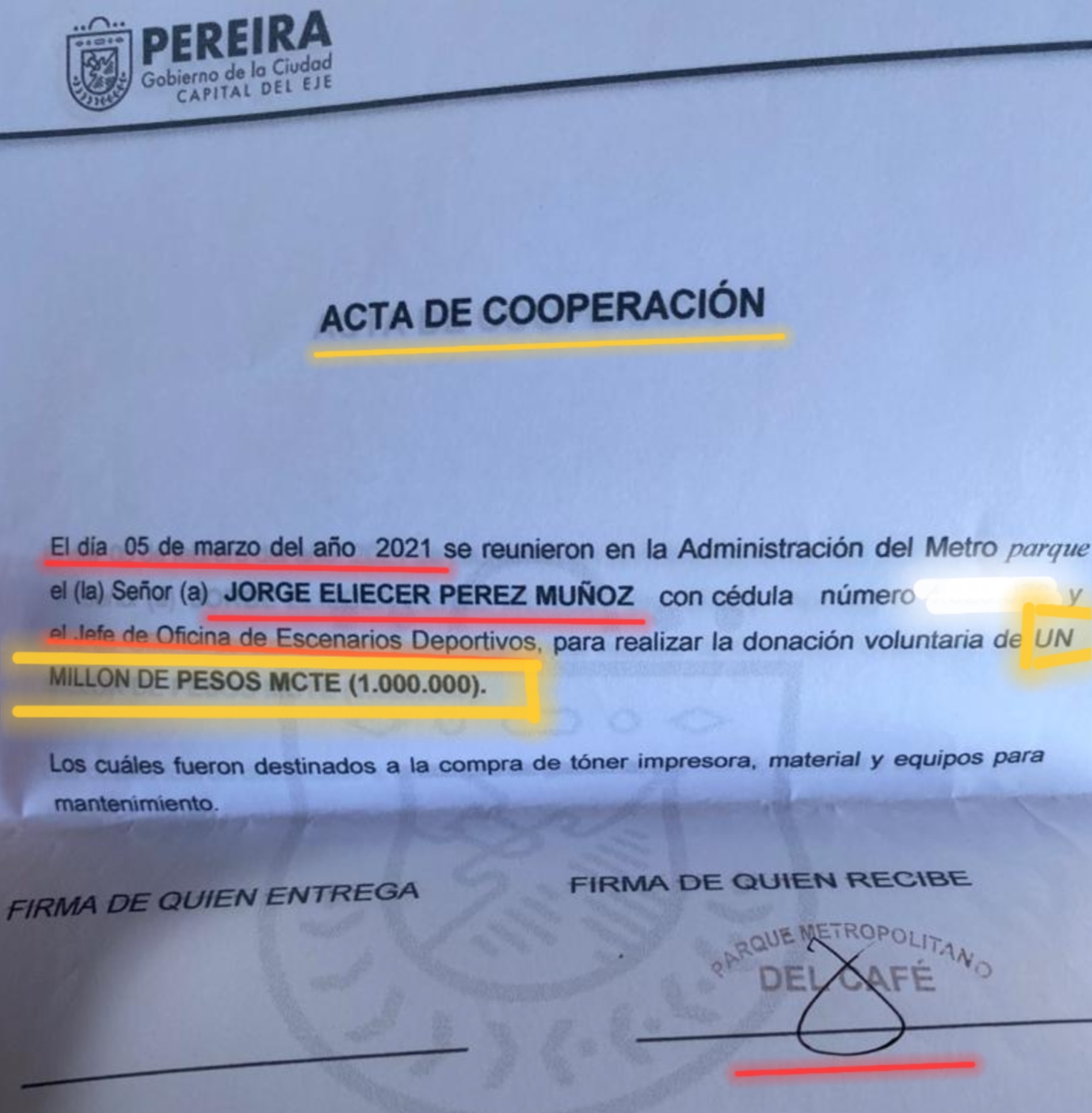 mi primer millon funcionarias reciben dinero de invasor de un predio del municipio screenshot 20240911 114351 gmail