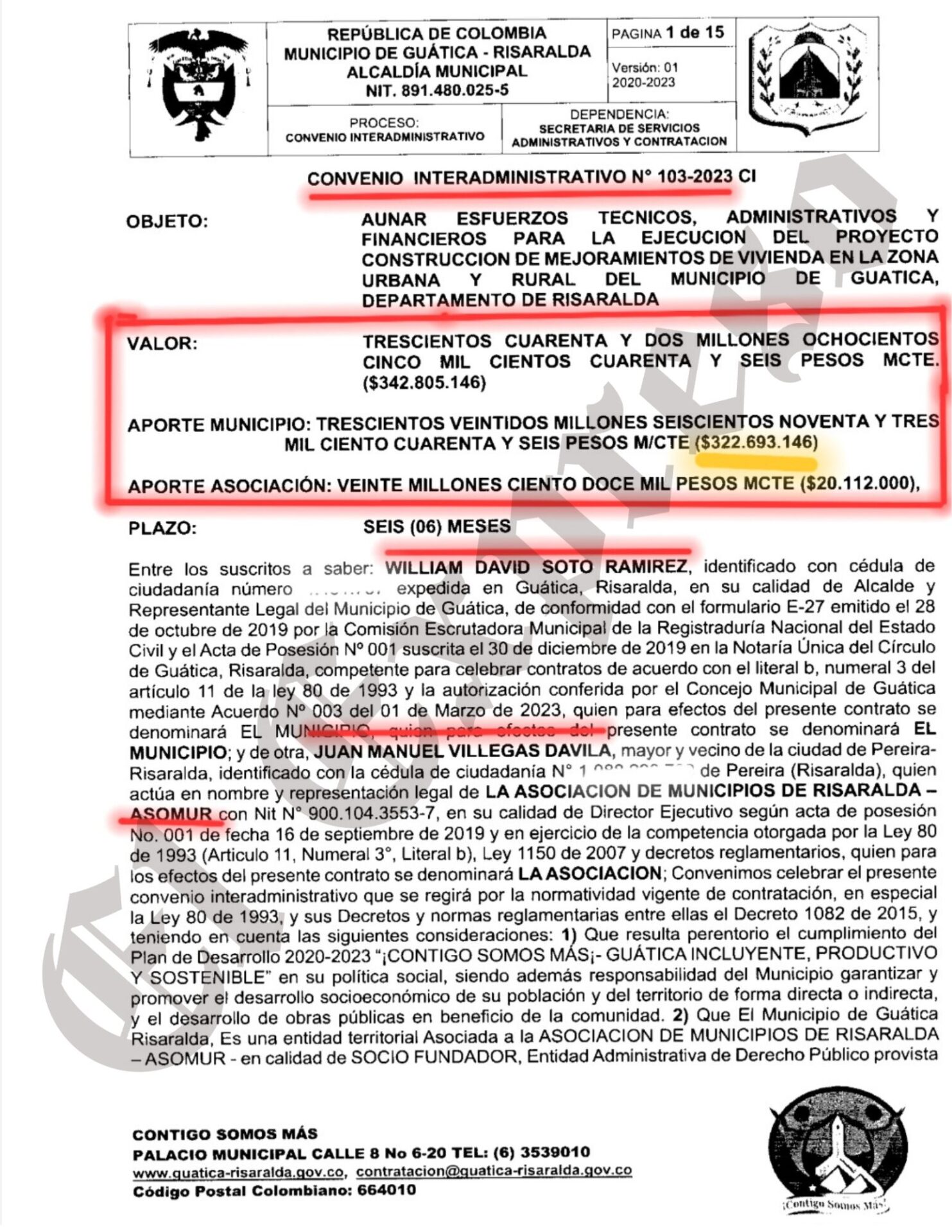 mas de 5 000 millones contratados con asomur donde el congresista anibal hoyos y 8 exalcaldes estan en la junta directiva mas de 5 000 millones contratados con asomur donde el congresista anibal hoyos 13