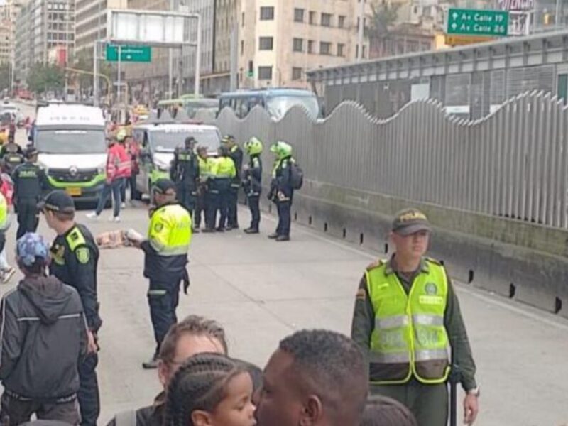 Balacera en pleno centro de Bogotá dejó dos personas muertas