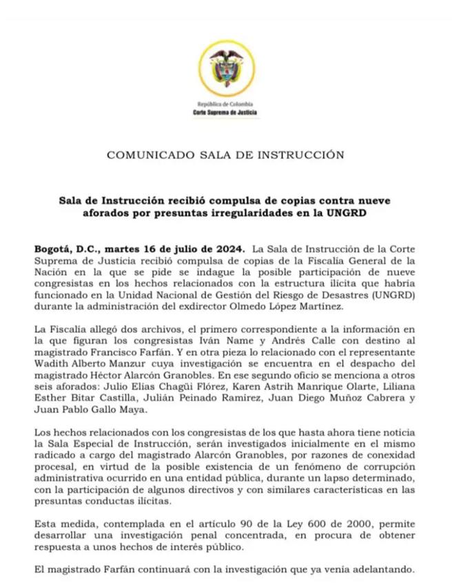 corte suprema abrio investigacion a juan pablo gallo cuatro congresistas y un ex representante por corrupcion en ungrd whatsapp image 2024 11 12 at 10.34.21 pm