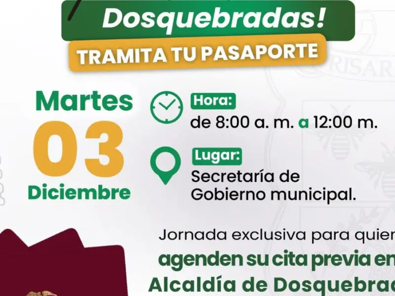 La última jornada descentralizada de pasaportes de este año será en Dosquebradas.