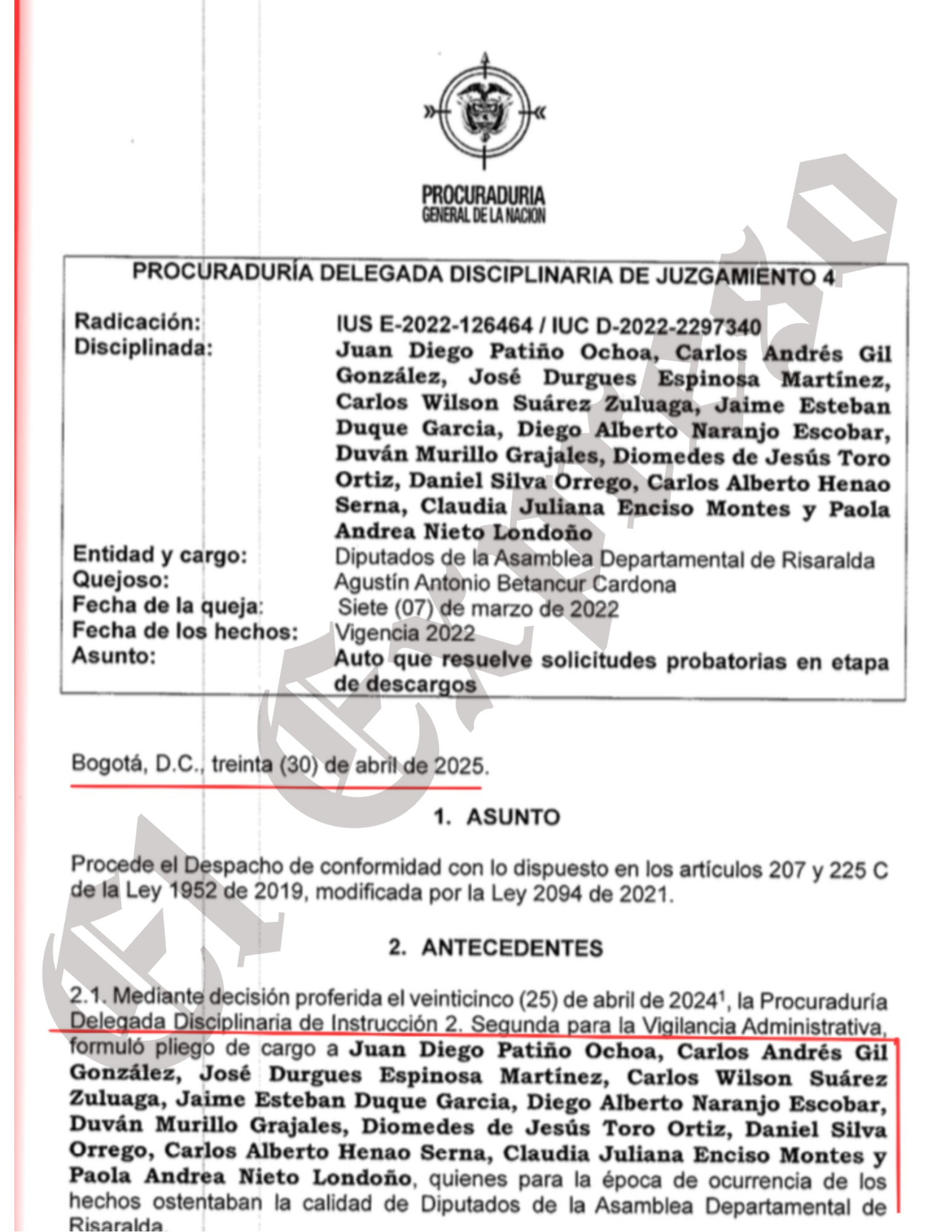 A Procuraduría 12 diputados de Risaralda por la presunta mala elección de Contralor 2 a procuraduria 12 diputados de risaralda por la presunta mala eleccion de contralor marca de agua 2025 05 07t172850.745