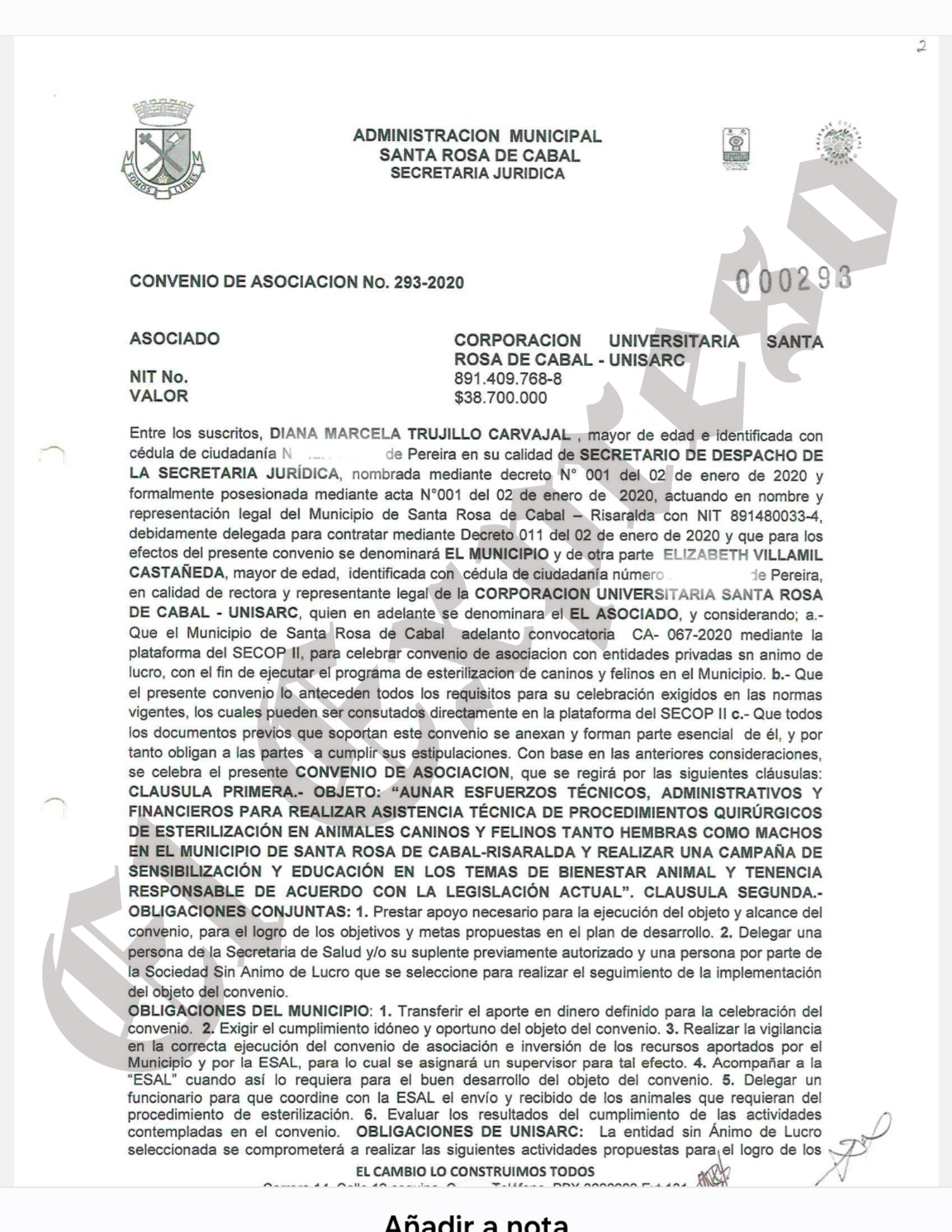 $4.142 millones en contratos de UNISARC y Víctor Manuel Tamayo que Contraloría y Fiscalía deben investigar 7 4 142 millones en contratos de unisarc y victor manuel tamayo que contraloria y fiscalia deben investigar marca de agua 10