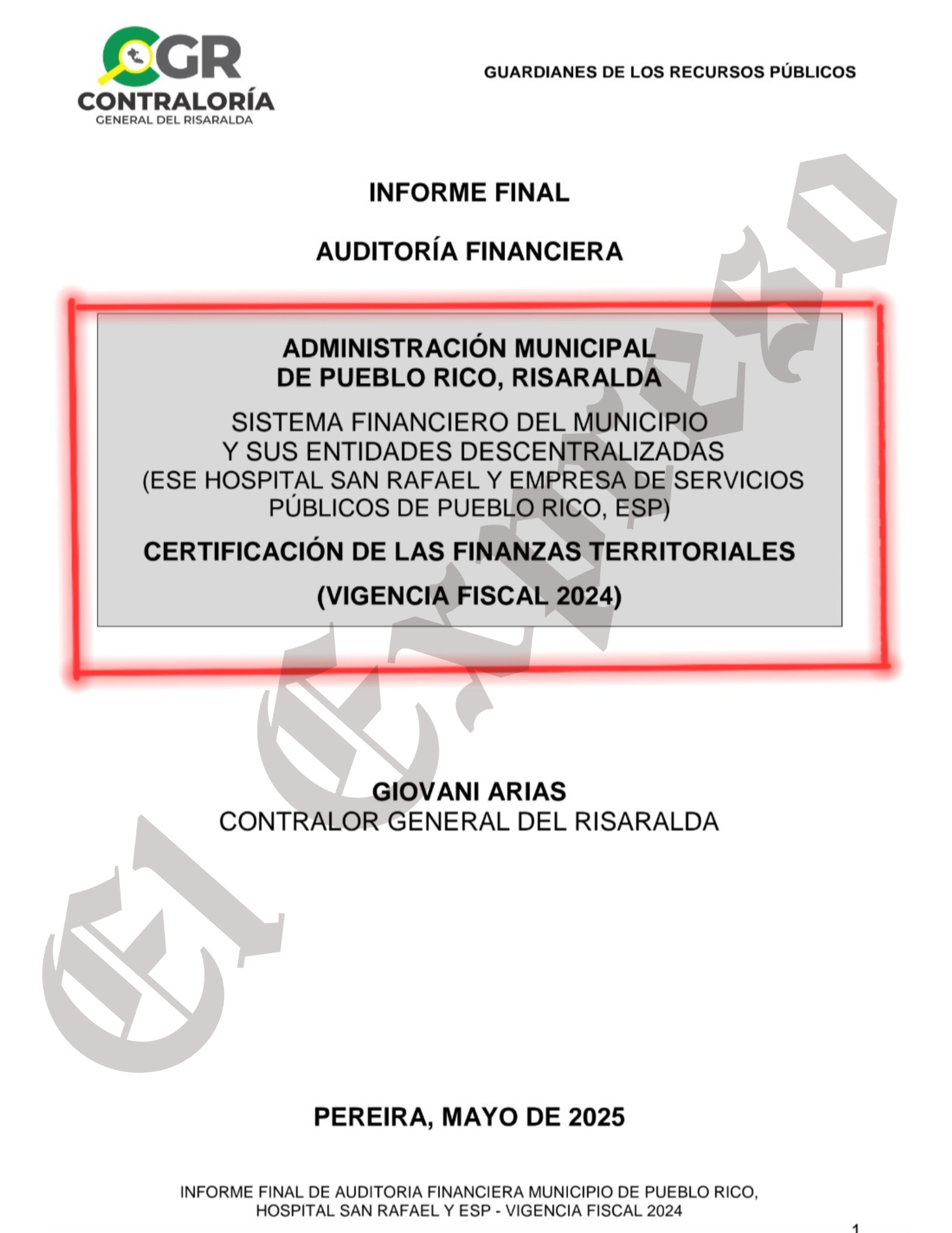 Escándalo en Pueblo Rico: contraloría revela irregularidades en contratos y cobros a ciudadanos, dos alcaldes en la mira 2 escandalo en pueblo rico contraloria revela irregularidades en contratos y cobros a ciudadanos dos alcaldes en la mira marca de agua 38