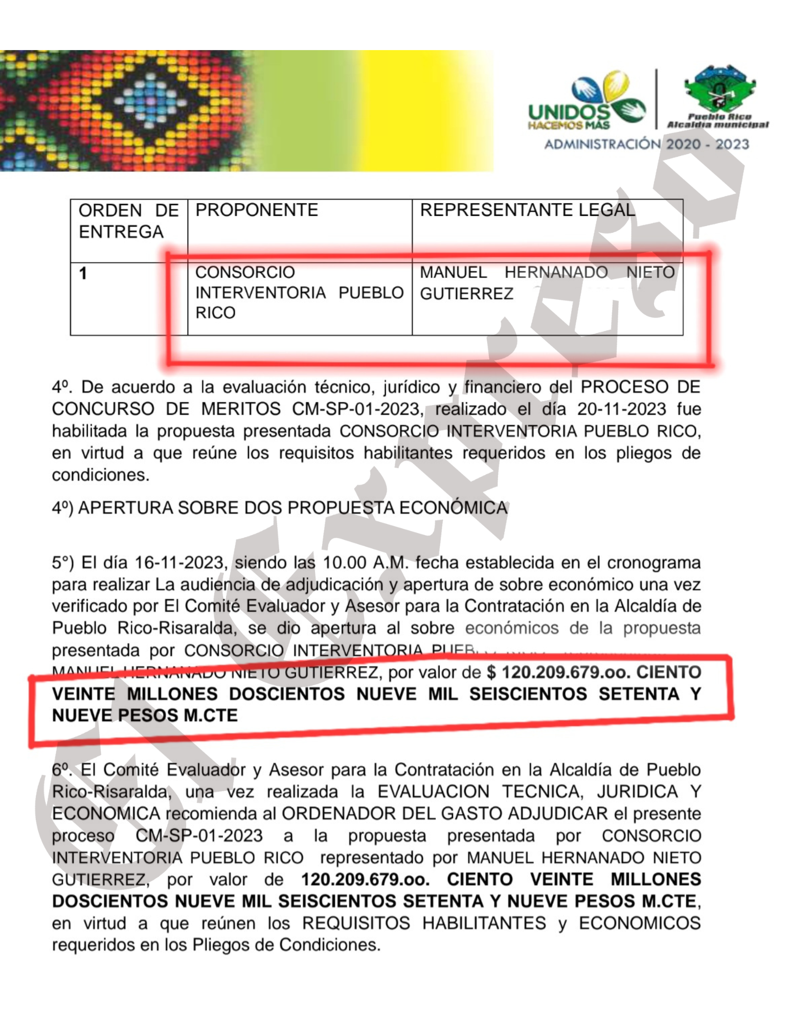 Escándalo en Pueblo Rico: contraloría revela irregularidades en contratos y cobros a ciudadanos, dos alcaldes en la mira 6 escandalo en pueblo rico contraloria revela irregularidades en contratos y cobros a ciudadanos dos alcaldes en la mira marca de agua 42