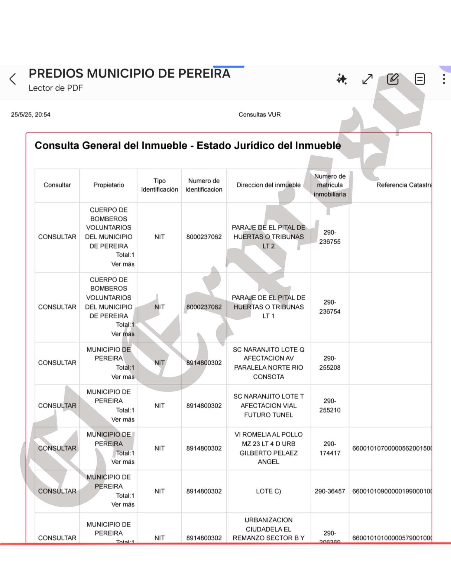 ¿Secretario Julián Buitrago, cuándo sabremos los pereiranos cuantos predios tiene el municipio? Al parecer ya se perdieron 815 9 secretario julian buitrago cuando sabremos los pereiranos cuantos predios tiene el municipio al parecer ya se perdieron 815 marca de agua 3