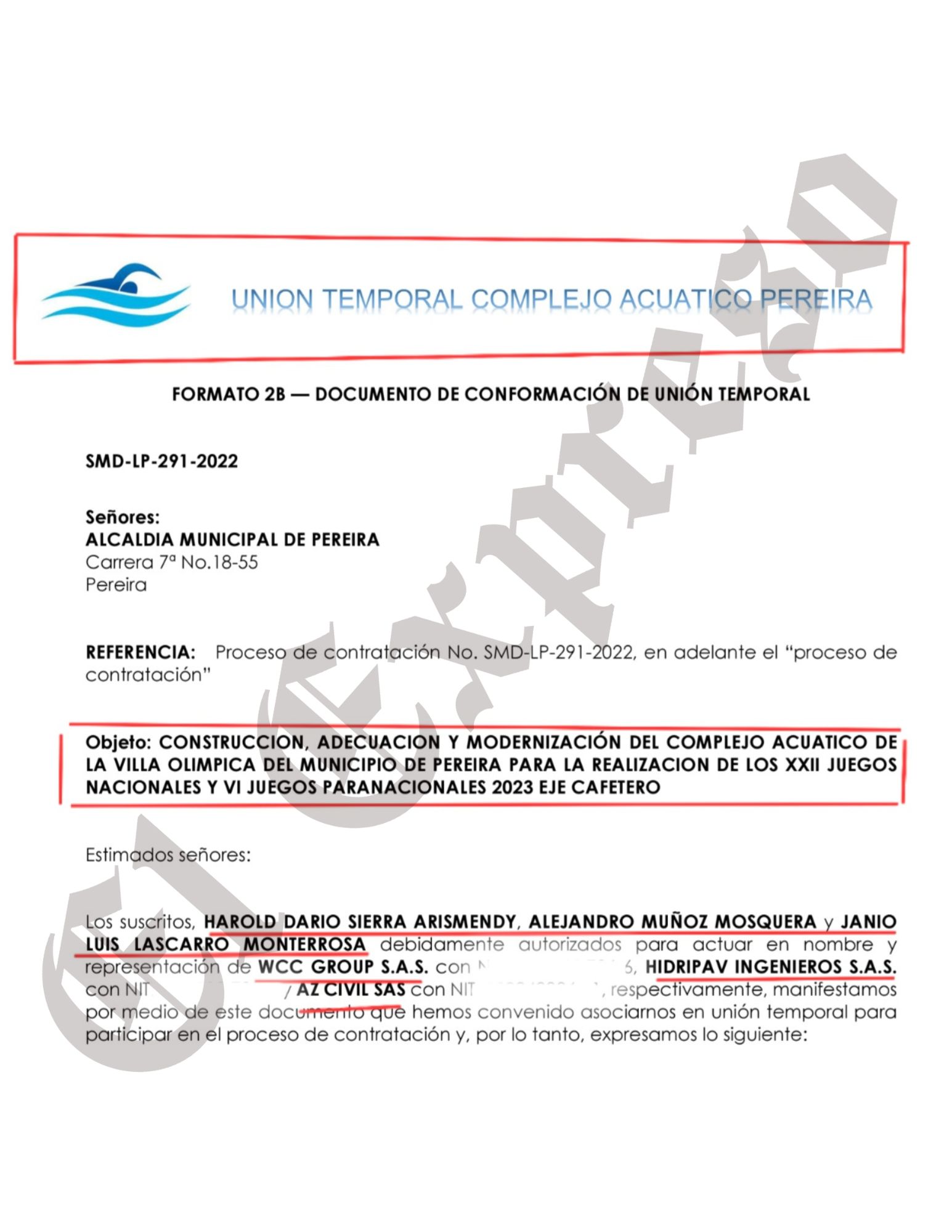 Escándalo en Pereira: Carlos Maya contrató para las Piscinas Olímpicas, empresas investigadas, embargadas que no cumplen 11 escandalo en pereira carlos maya contrato para las piscinas olimpicas empresas investigadas embargadas que no cumplen marca de agua 12
