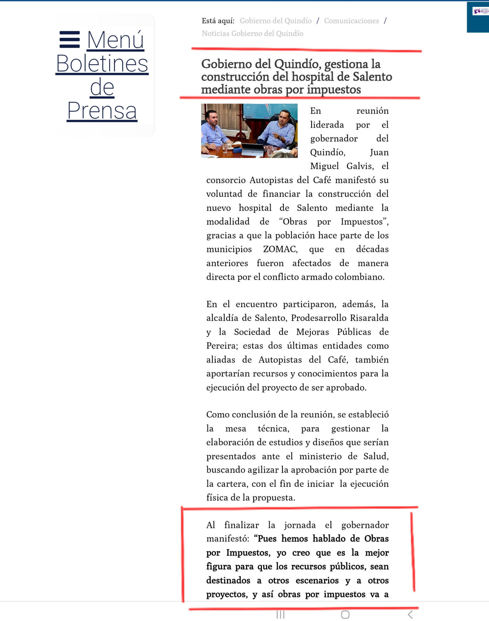 "...Hospital de Salento con la plata de los impuestos de Autopistas del Café", dice Mauricio Vega ¿Usted le cree? 2 hospital de salento con la plata de los impuestos de autopistas del cafe dice mauricio vega usted le cree unnamed scaled e1752792372194