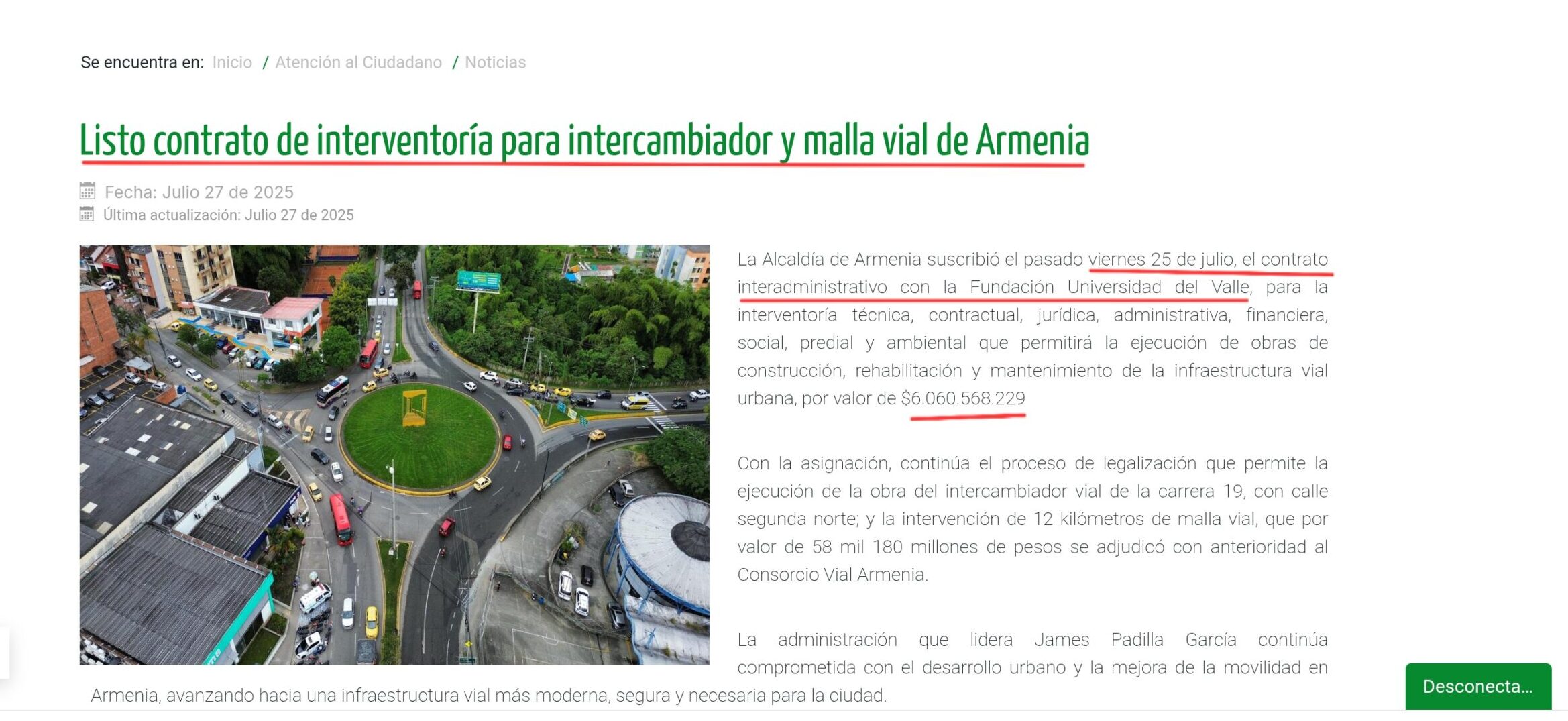 Lo que faltaba, Alcaldía de Armenia firma con Fundación Universidad del Valle interventoría por $6.060 millones para obras de infraestructura vial 6 lo que faltaba alcaldia de armenia firma con fundacion universidad del valle interventoria por 6 060 millones para obras de infraestructura vial 1000026487 scaled e1753914570210