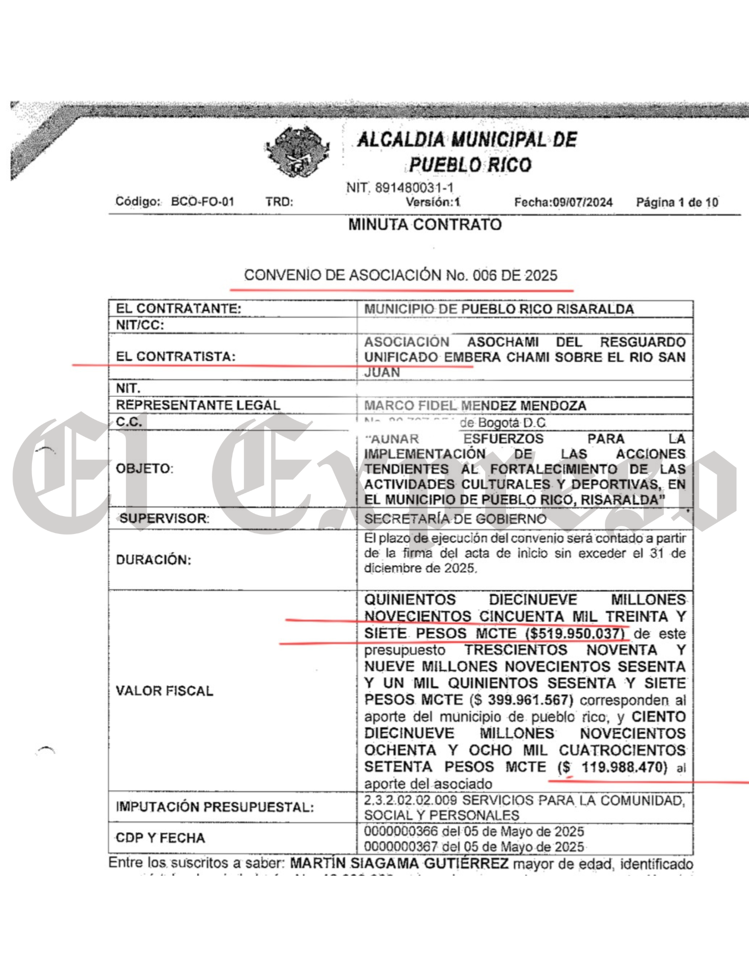 Primos Siagama en Pueblo Rico y los contratos millonarios: Asociación factura $4.107 millones con Martín y $88 millones con Leonardo 16 primos siagama en pueblo rico y los contratos millonarios asociacion factura 4 107 millones con martin y 88 millones con leonardo marca de agua 10
