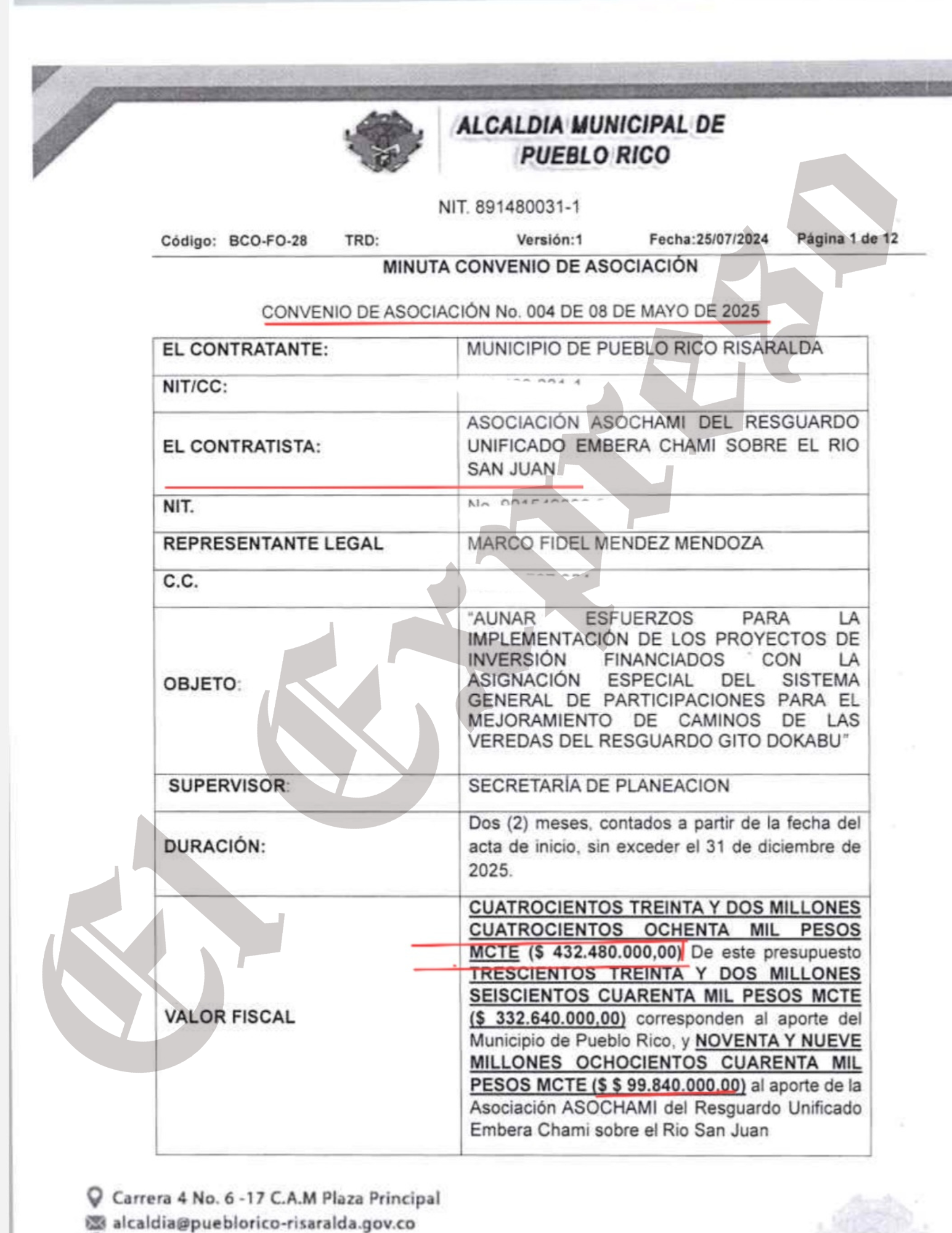 ¿Sabe la Fiscalía que en Pueblo Rico contratan $4.170 millones con una Asociación "todera" cuyo capital es $1.000.000? 10 sabe la fiscalia que en pueblo rico contratan 4 170 millones con una asociacion todera cuyo capital es 1 000 000 marca de agua 23
