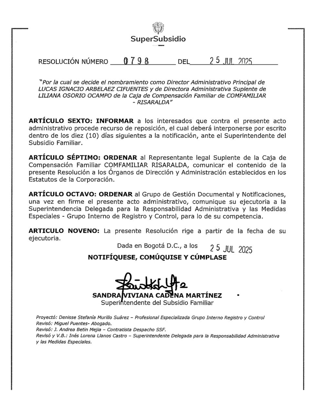SuperSubsidio aprueba a Lucas Arbeláez como Director Comfamiliar Risaralda 3 supersubsidio aprueba a lucas arbelaez como director comfamiliar risaralda ee feed 2025 07 29t090822.516
