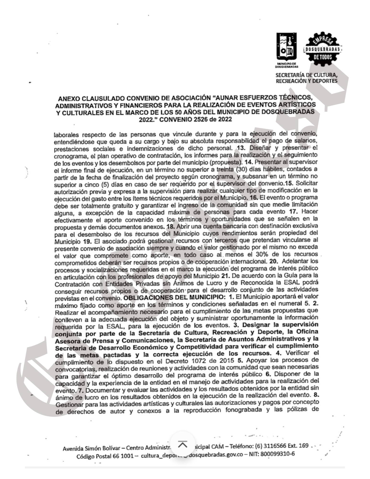 Grupo Investigativo de delitos contra la administración pública acaban de capturar a varios funcionarios de la alcaldía de Dosquebradas involucrados en el contrato Fiestas de Dosquebradas 2022 4 agentes de la dijin bogota y del cti de la fiscalia 28 en operativos simultaneos estan capturando funcionarios de dosquebradas involucrados en el contrato fiestas de dosquebradas 2022 marca de agua 11