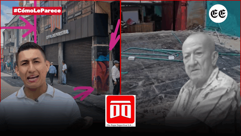 control fisico de pereira desbarata la caseta de un anciano pero permite que un almacen invada el anden frente a la catedral img 0531