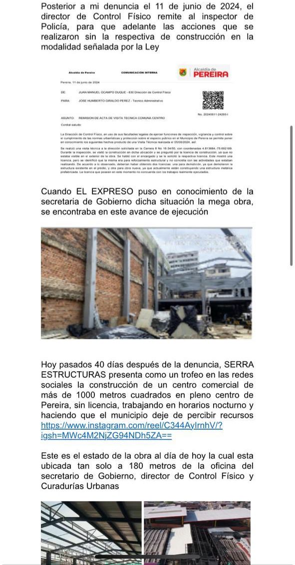 Control Físico de Pereira, desbarata la caseta de un anciano pero permite que un almacén invada el andén frente a la catedral 7 control fisico de pereira desbarata la caseta de un anciano pero permite que un almacen invada el anden frente a la catedral whatsapp image 2025 08 29 at 2.03.06 pm