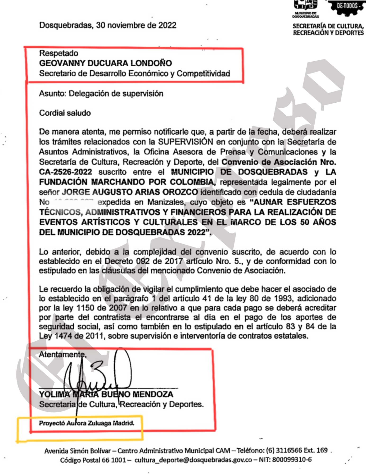 Extra, Fiscalía vincula tres funcionarios más en el contrato de las Fiestas de Dosquebradas 11 extra fiscalia vincula tres funcionarios mas en el contrato de las fiestas de dosquebradas marca de agua 12