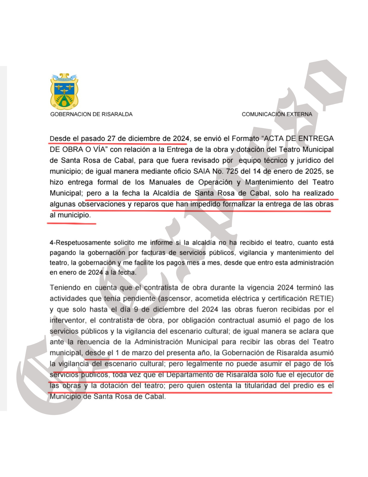 Santa Rosa de Cabal y el teatro que nadie quiere ¿Se perdieron los $12.000 millones? 4 santa rosa de cabal y el teatro que nadie quiere se perdieron los 12 000 millones marca de agua 23