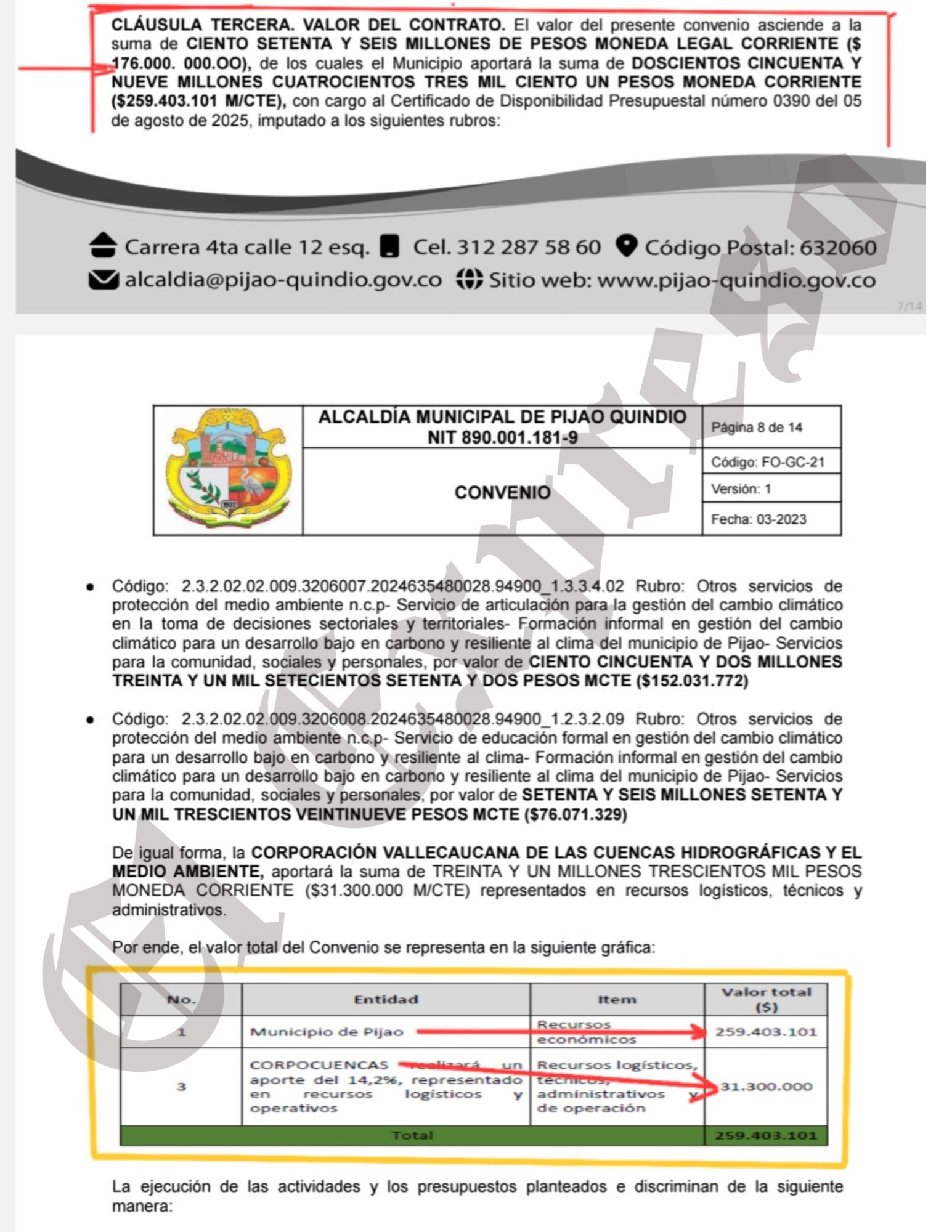 Alcalde de Pijao paga $228 millones por que no tiene quien siembre árboles 3 alcalde de pijao paga 228 millones por que no tiene quien siembre arboles marca de agua 24