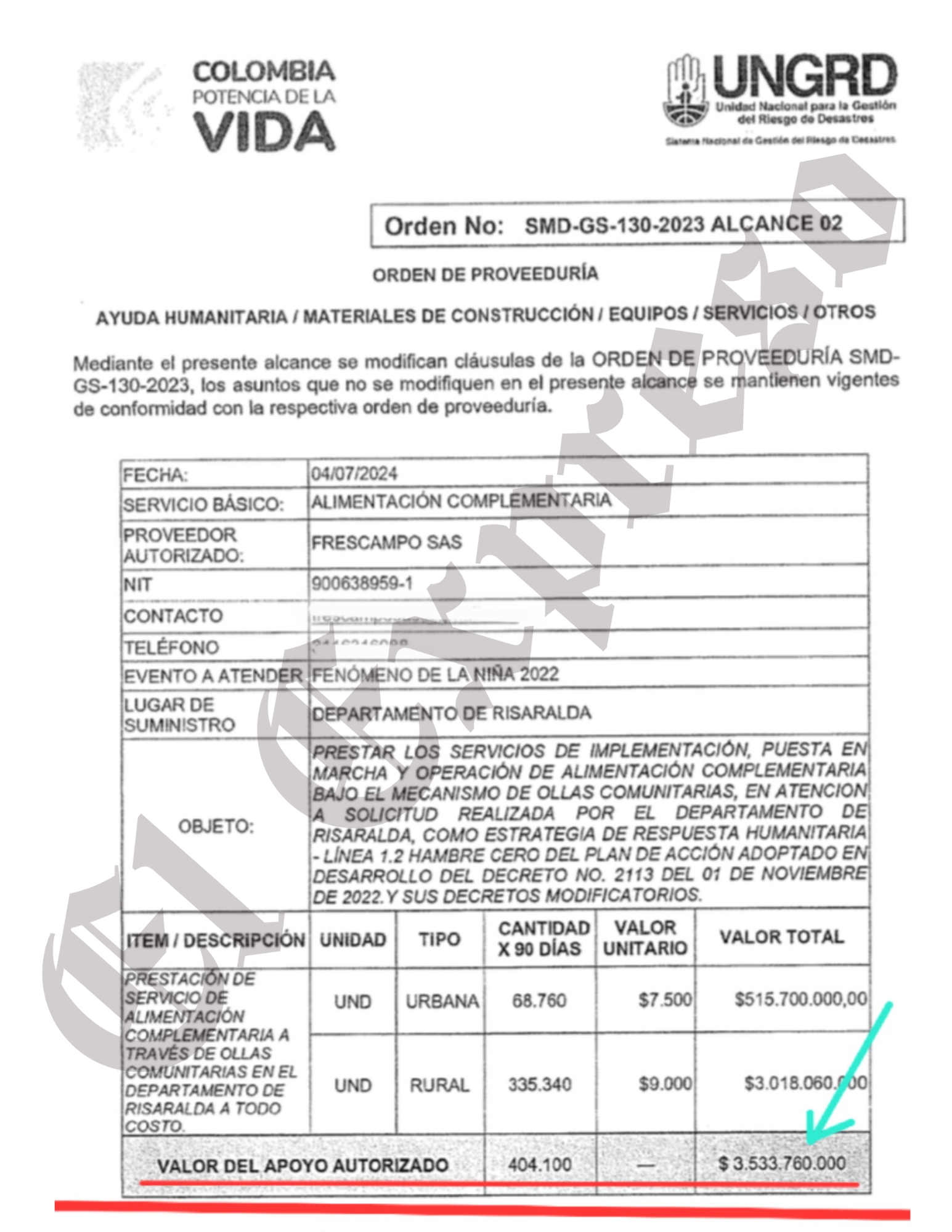 Frescampo entregó 34.000 paquetes alimenticios y cumplió con las ollas comunitarias, pero ni el exgobernador Tamayo aclara los 11.219 paquetes perdidos, ni la UNGRD ha pagado 12 frescampo entrego 34 000 paquetes alimenticios y cumplio con las ollas comunitarias pero ni el exgobernador tamayo aclara los 11 219 paquetes perdidos ni la ungrd ha pagado marca de agua 9