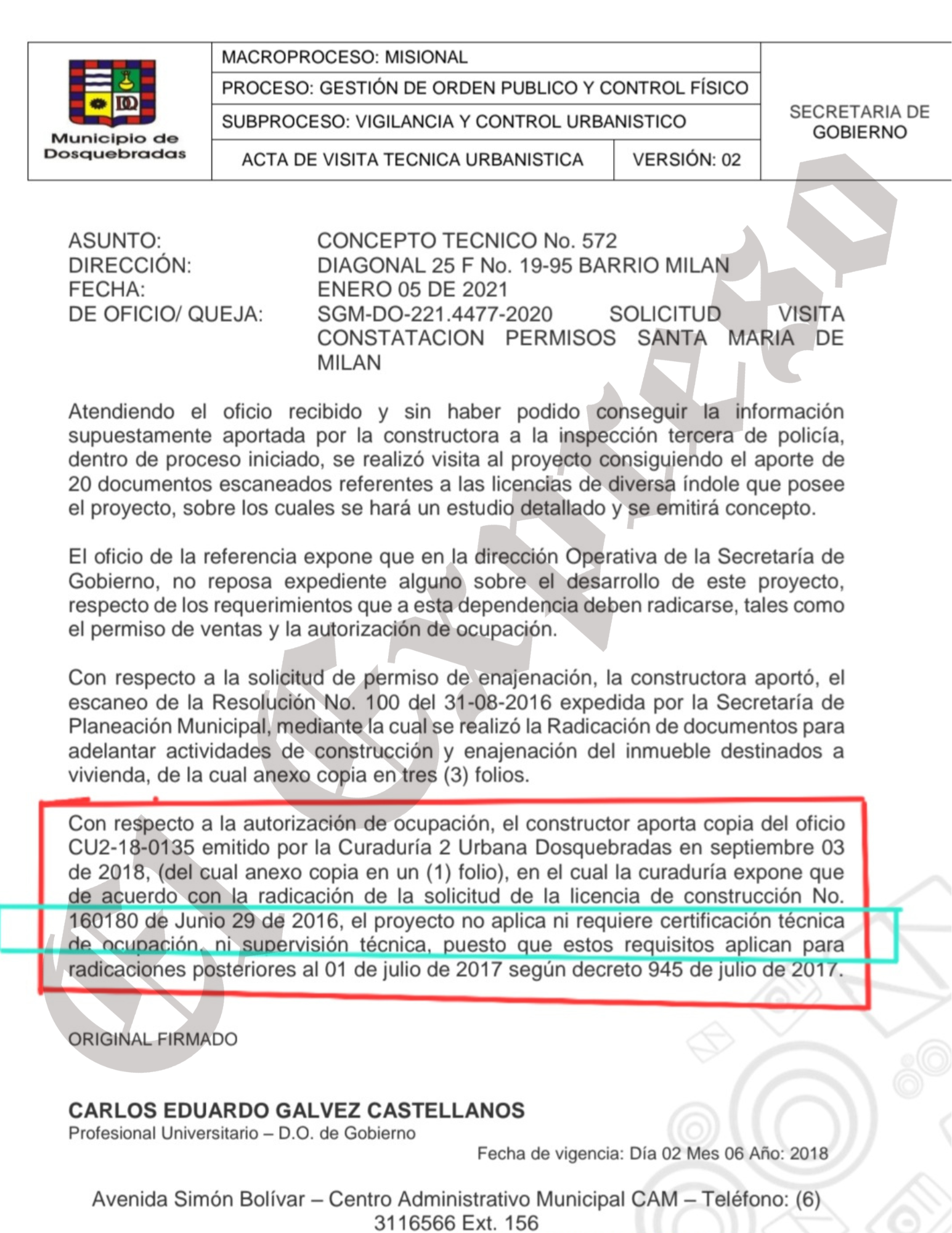 ¡Irresponsables! Bomberos certificaron que edificio Santa María de Milán en Dosquebradas no cumple los requisitos para la protección contra incendio, y la alcaldía permitió su habitabilidad 9 irresponsables bomberos certificaron que edificio santa maria de milan en dosquebradas no cumple los requisitos para la proteccion contra incendio y la alcaldia permitio su habitabilidad marca de agua 2