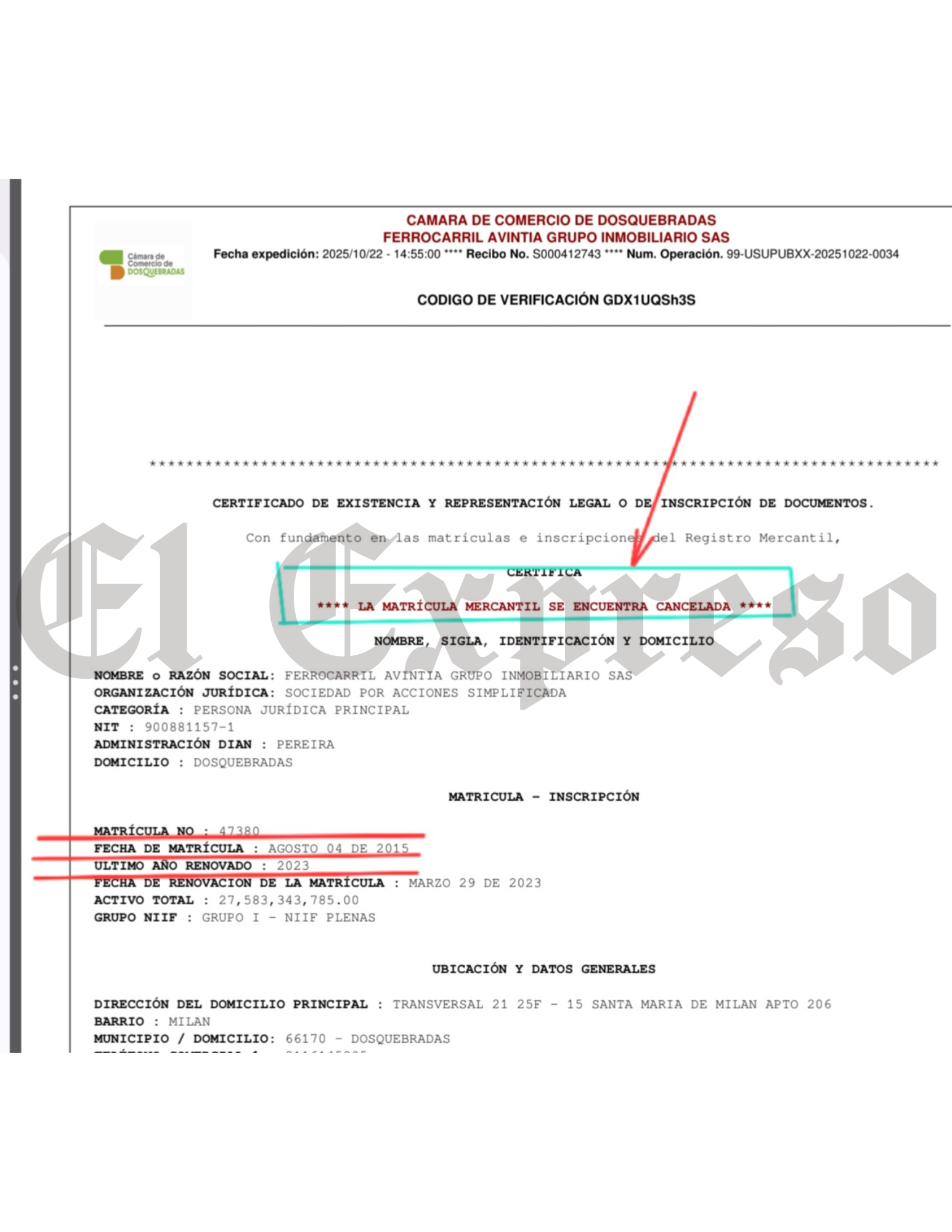 ¡Irresponsables! Bomberos certificaron que edificio Santa María de Milán en Dosquebradas no cumple los requisitos para la protección contra incendio, y la alcaldía permitió su habitabilidad 19 irresponsables bomberos certificaron que edificio santa maria de milan en dosquebradas no cumple los requisitos para la proteccion contra incendio y la alcaldia permitio su habitabilidad marca de agua 9