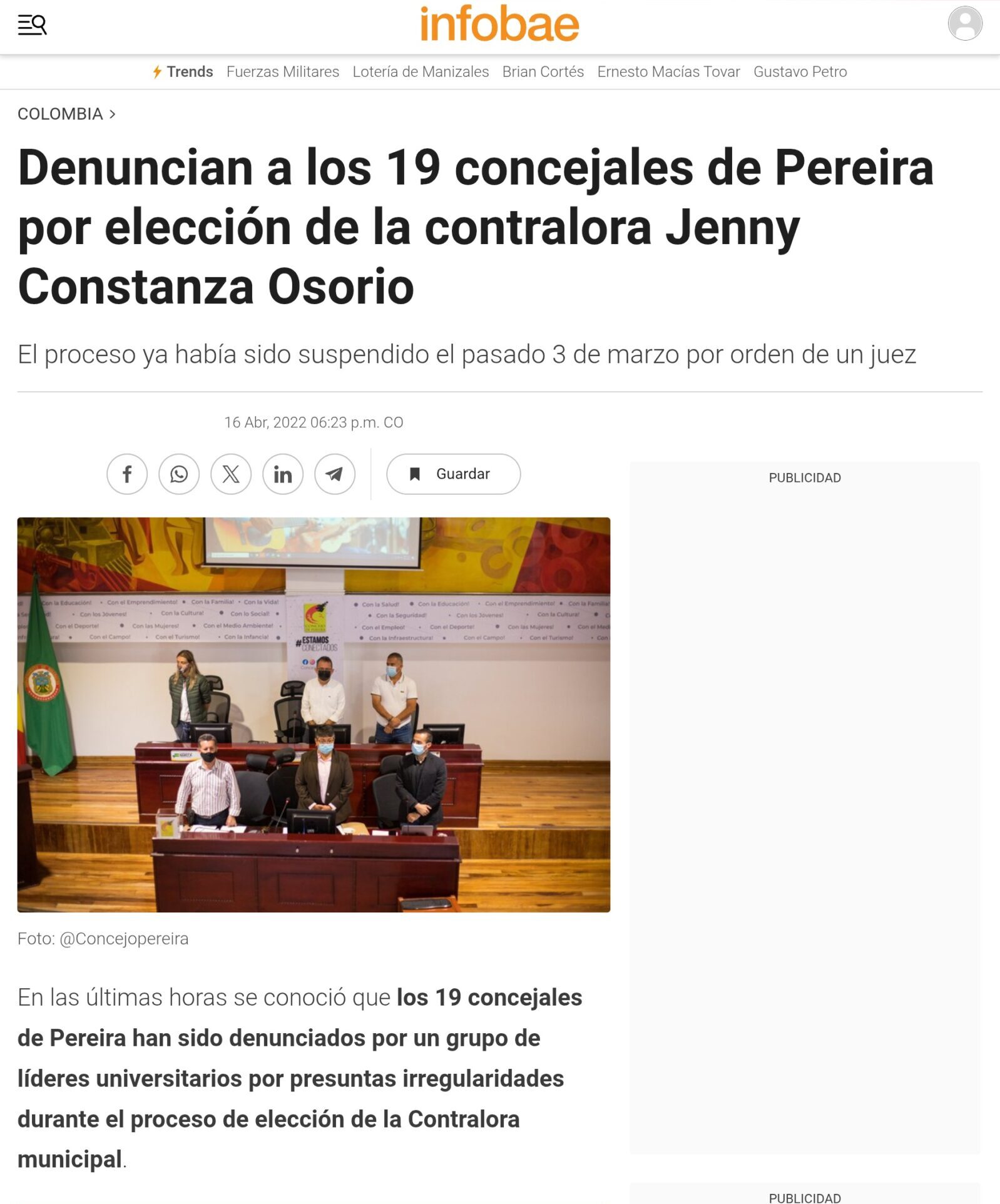 ¿Jenny Constanza Osorio Contralora de Pereira? ¿Olvidan los concejales los antecedentes y que están denunciados? 4 jenny constanza osorio contralora de pereira olvidan los concejales los antecedentes y que estan denunciados 1000028589 scaled e1759439199960