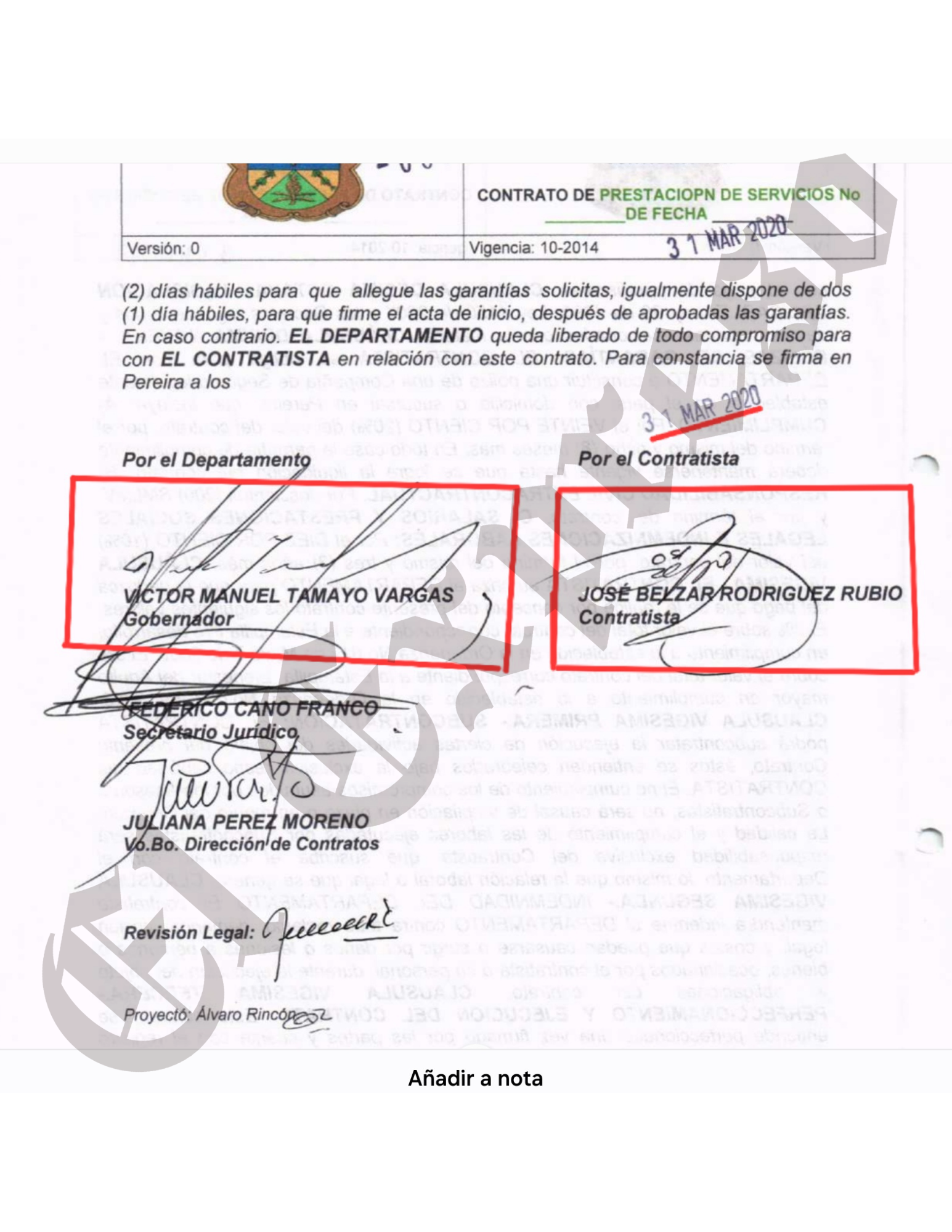 ¿Sabían de los $378 millones que pagó el exgobernador Tamayo por las camionetas alquiladas a Transespeciales del Otún? 5 sabian de los 378 millones que pago el exgobernador tamayo por las camionetas alquiladas a transespeciales del otun marca de agua 21