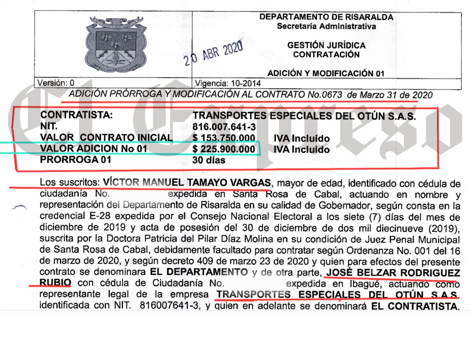 ¿Sabían de los $378 millones que pagó el exgobernador Tamayo por las camionetas alquiladas a Transespeciales del Otún? 7 sabian de los 378 millones que pago el exgobernador tamayo por las camionetas alquiladas a transespeciales del otun marca de agua 22 edited sabian de los 378 millones que pago el exgobernador tamayo p